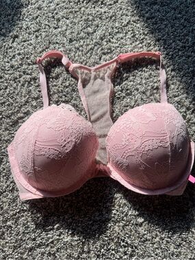 Victoria's Secret Light Pink Lace Push-Up Racerback Bra